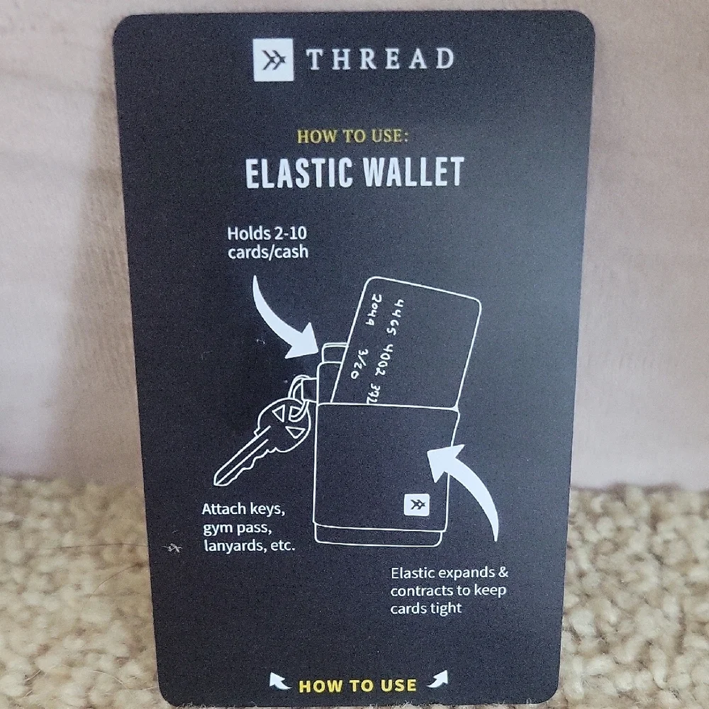 Floral Pattern Elastic Thread Wallet - Picture 6 of 6